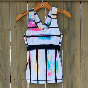 Lululemon Push Your Limits Splatter Paint Tanktop Size 6
